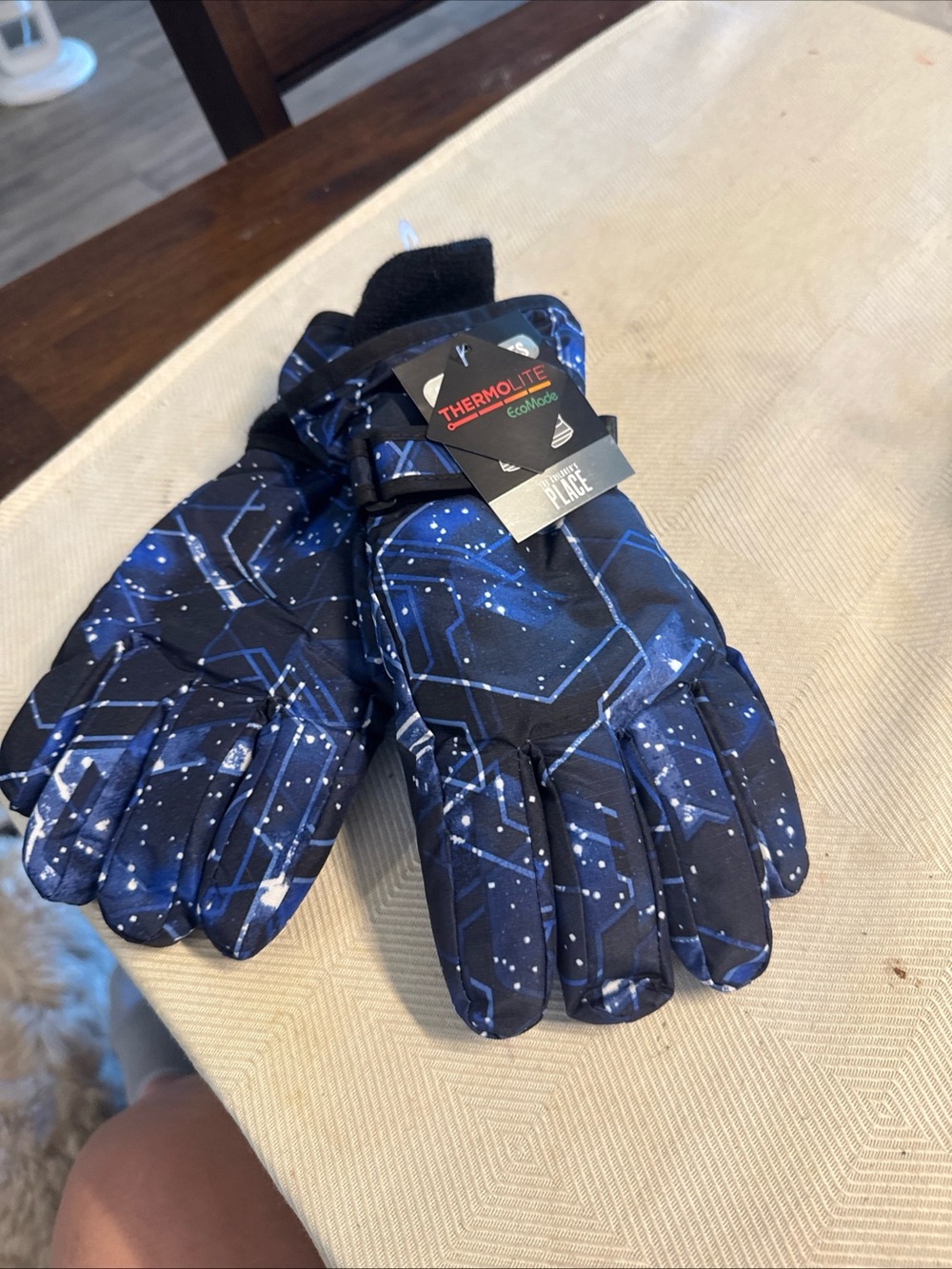 Thermolite Blue Galaxy Winter Gloves